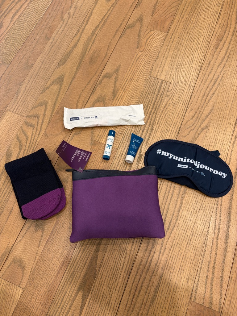 New: United Airlines X Away Premium Amenity Kit